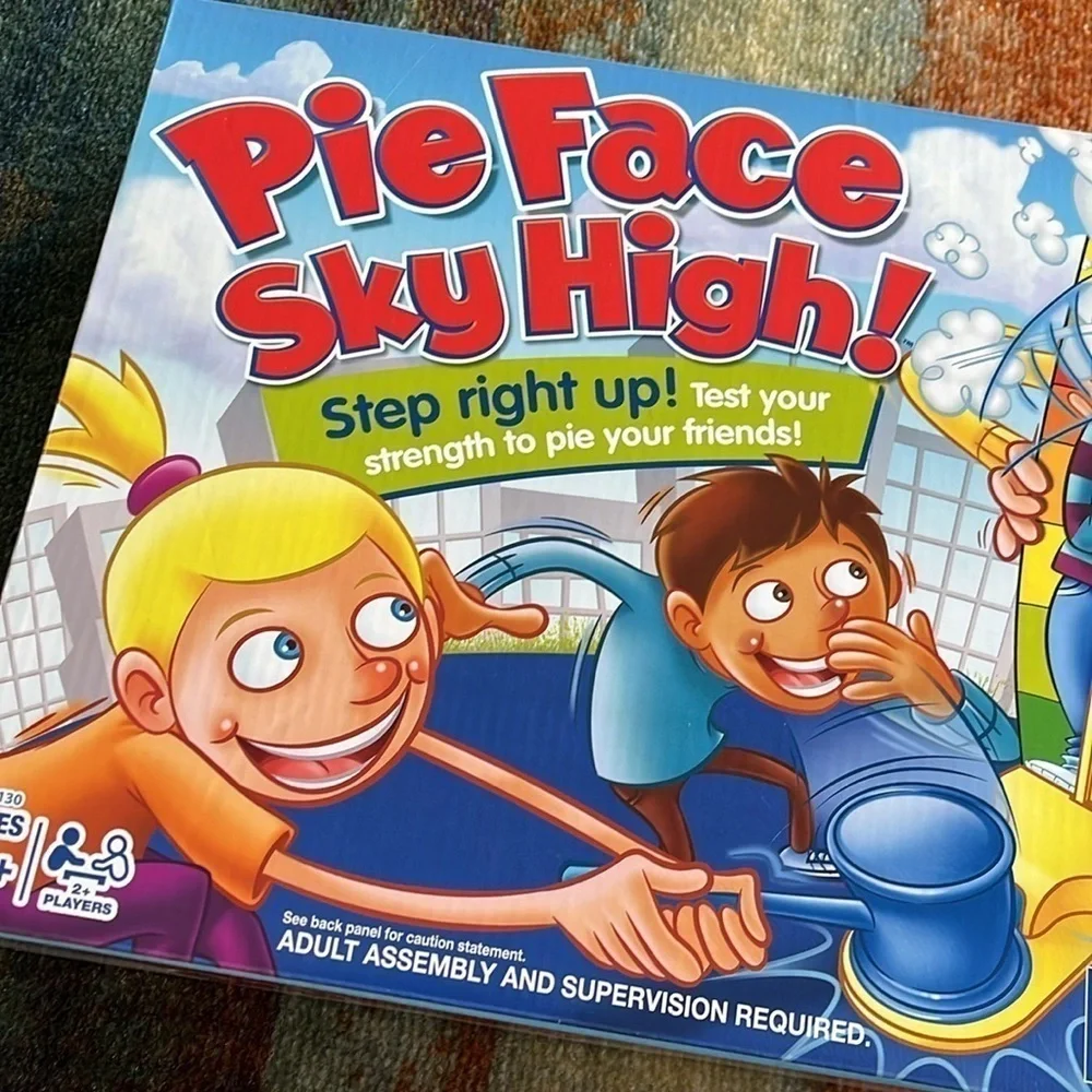 Brand New Hasbro Pie Face Sky High! Whipped Cream Game Kids Family Game Night